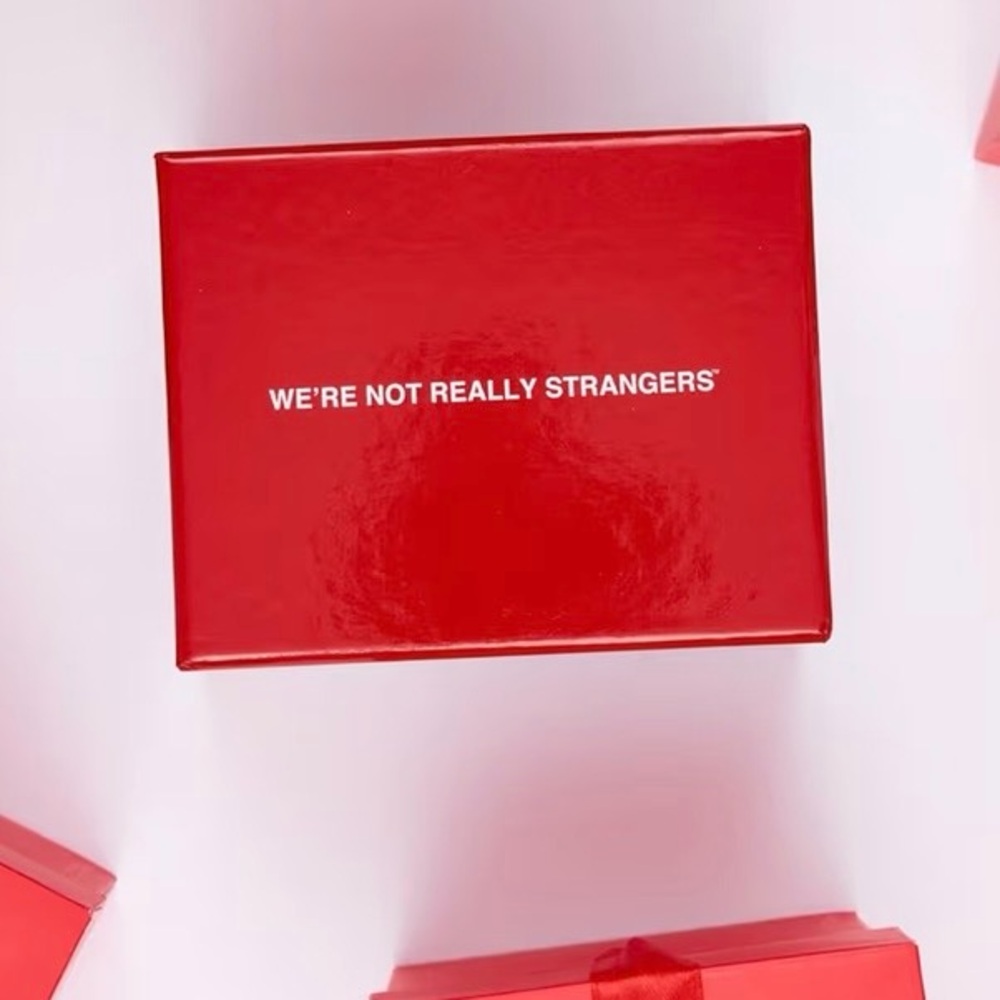 Red Gift Box with White Text